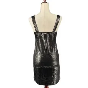 Wet Seal Dresses | Vtg Y2k 00s Wet Seal Metallic Party Dress L Festival Rave Futuristic Cybercore | Color: Silver | Size: L | Rainyday_Resale's Closet